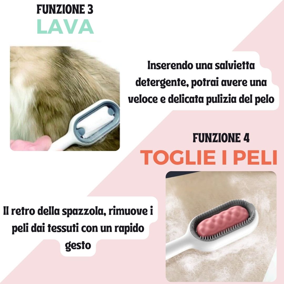 SVL Spazzola 4 in 1 per Animali Domestici