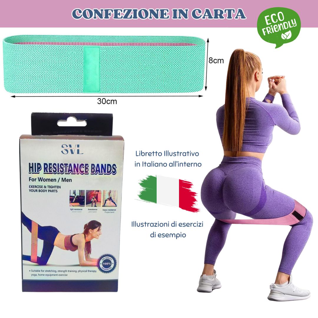 Elastici Fitness in tessuto a tre livelli di resistenza, bande elastiche antiscivolo per esercizi di pilates yoga e palestra, fasce per allenamento in casa. Accessorio per palestra