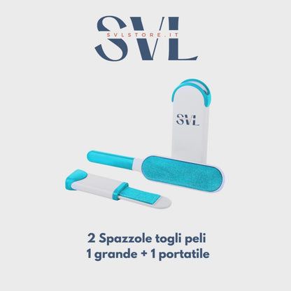 SVL Due Spazzole Rimuovi peli animali e capelli. + Prodotto Omaggio a scelta